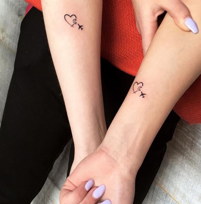 Hình xăm cặp đôi mini đẹp nhất với bạn thân