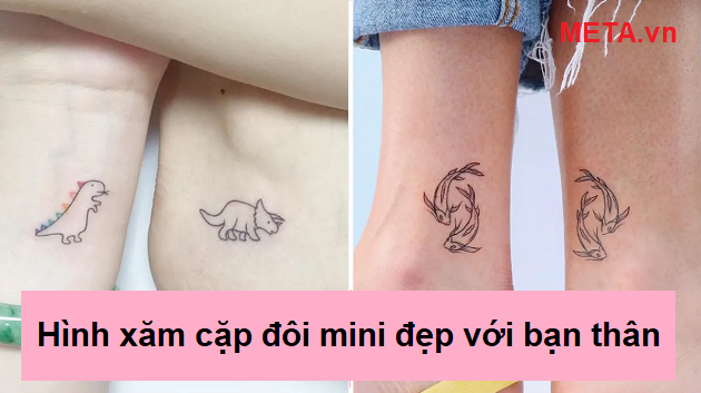 Hình xăm cặp đôi mini đẹp nhất với bạn thân