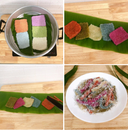 Hấp bánh tằm khoai mì Hấp bánh tằm khoai mì