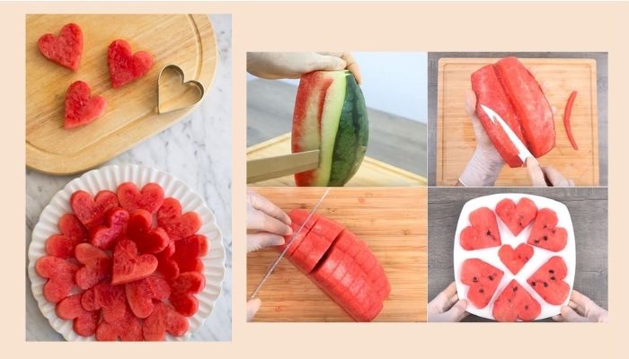 Cắt dưa hình trái tim Cắt dưa hình trái tim