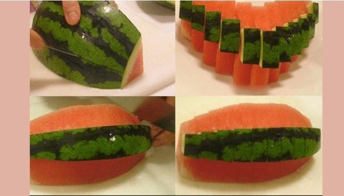 Cắt dưa hình cây thông Cắt dưa hình cây thông