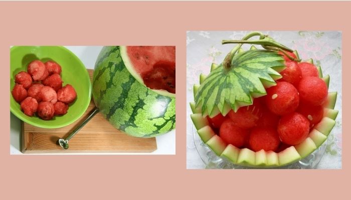 Cắt dưa thành viên tròn Cắt dưa thành viên tròn