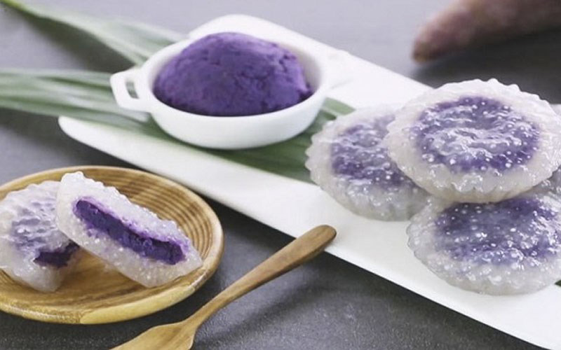 Bánh khoai lang tím bột báng Bánh khoai lang tím bột báng