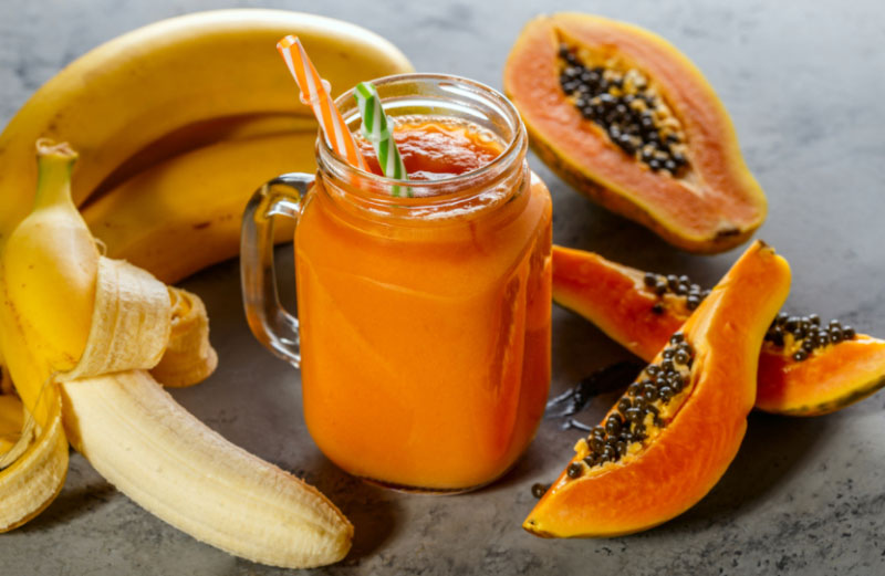 Sinh tố đu đủ chuối