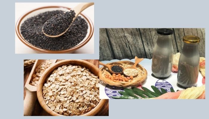 Sữa mè đen yến mạch Sữa mè đen yến mạch