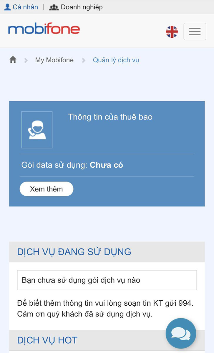 Khi đó, gói cước bạn đang sử dụng sẽ hiển thị trong bảng thông tin thuê bao Khi đó, gói cước bạn đang sử dụng sẽ hiển thị trong bảng thông tin thuê bao