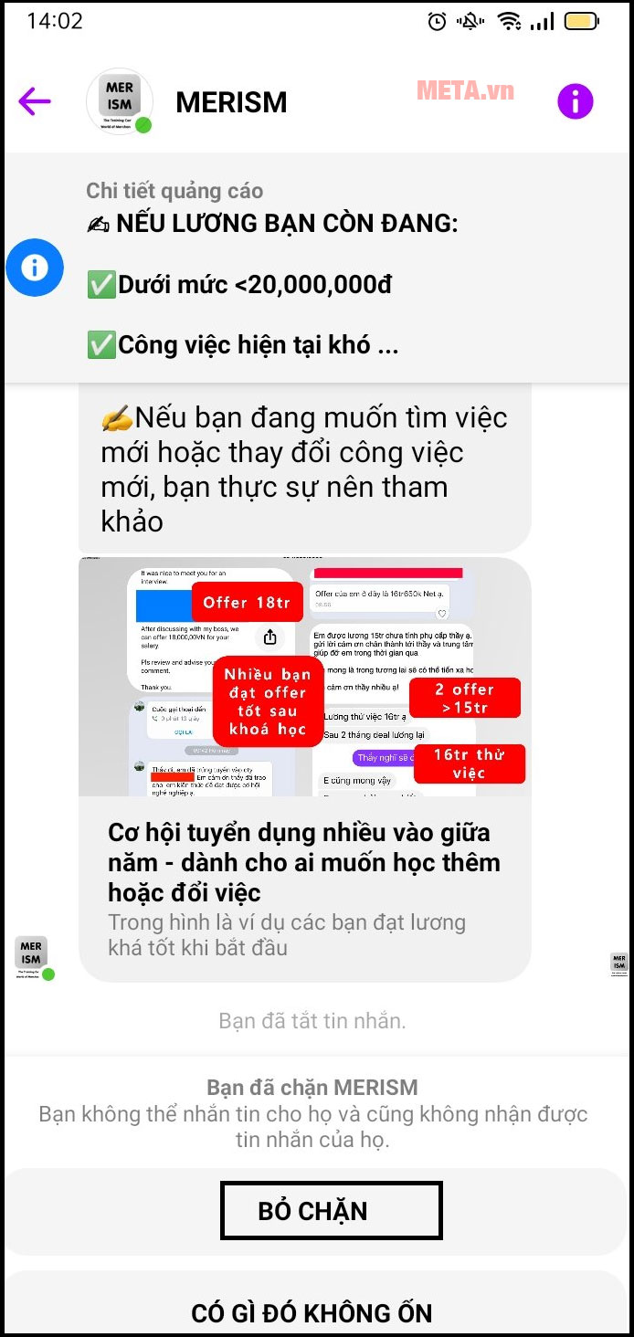 Cách bỏ chặn trên Messenger