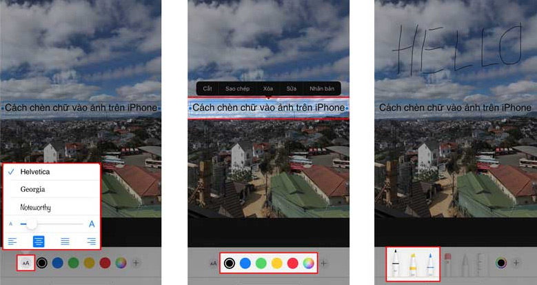 Bạn có thể chỉnh sửa chữ chèn vào ảnh bằng các thuộc tính