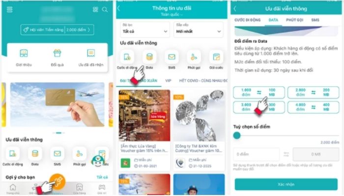 Cách đổi điểm data