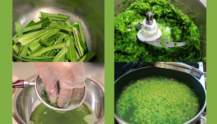 Cách làm xôi vị lá dứa Cách làm xôi vị lá dứa