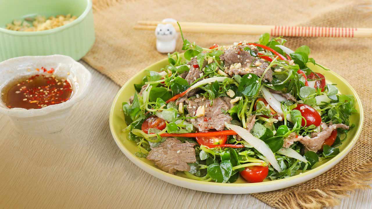Gỏi thịt bò rau càng cua Gỏi thịt bò rau càng cua