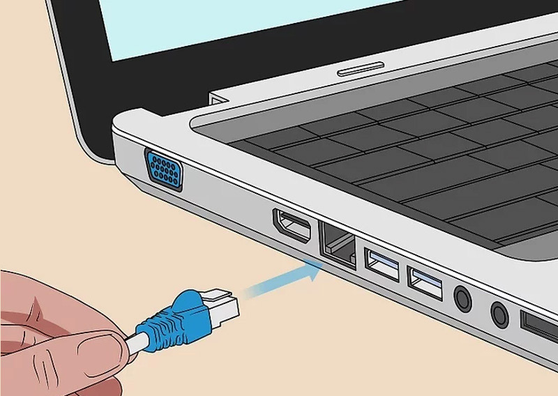 Đầu cáp còn lại kết nối với laptop Đầu cáp còn lại kết nối với laptop