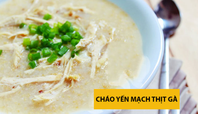 Cháo yến mạch ức gà Cháo yến mạch ức gà