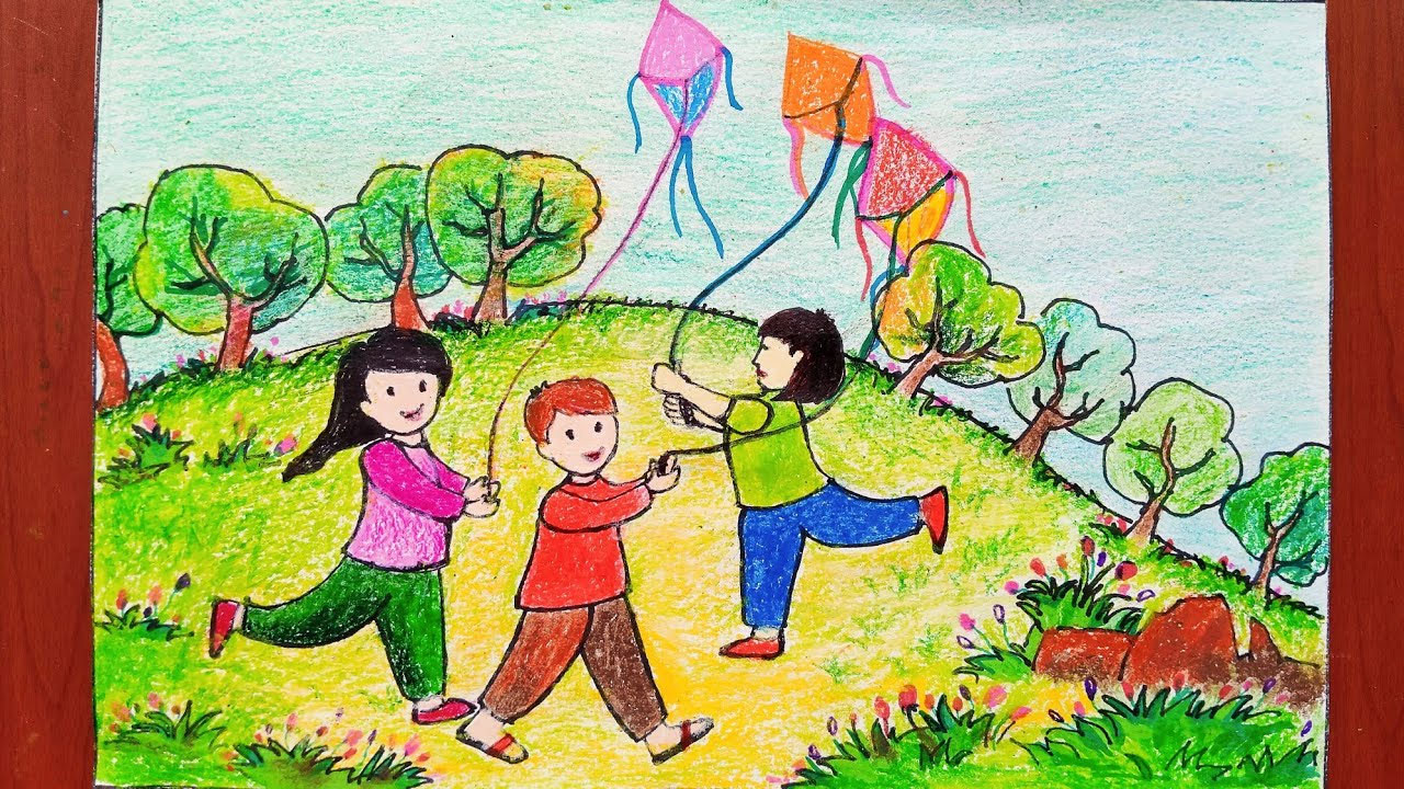 Tranh vẽ trò chơi dân gian