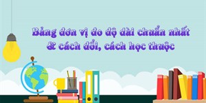 Bảng đơn vị đo độ dài chuẩn nhất và cách đổi, cách học thuộc