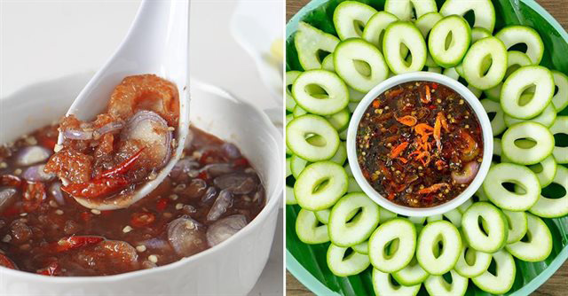 Thành phẩm mắm ruốc chấm xoài