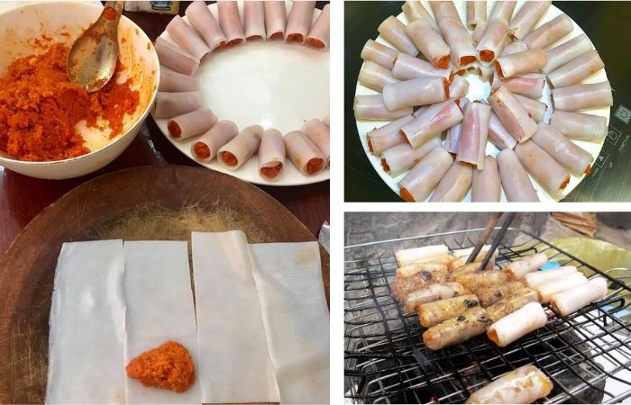 Cách cuốn chả tôm Cách cuốn chả tôm