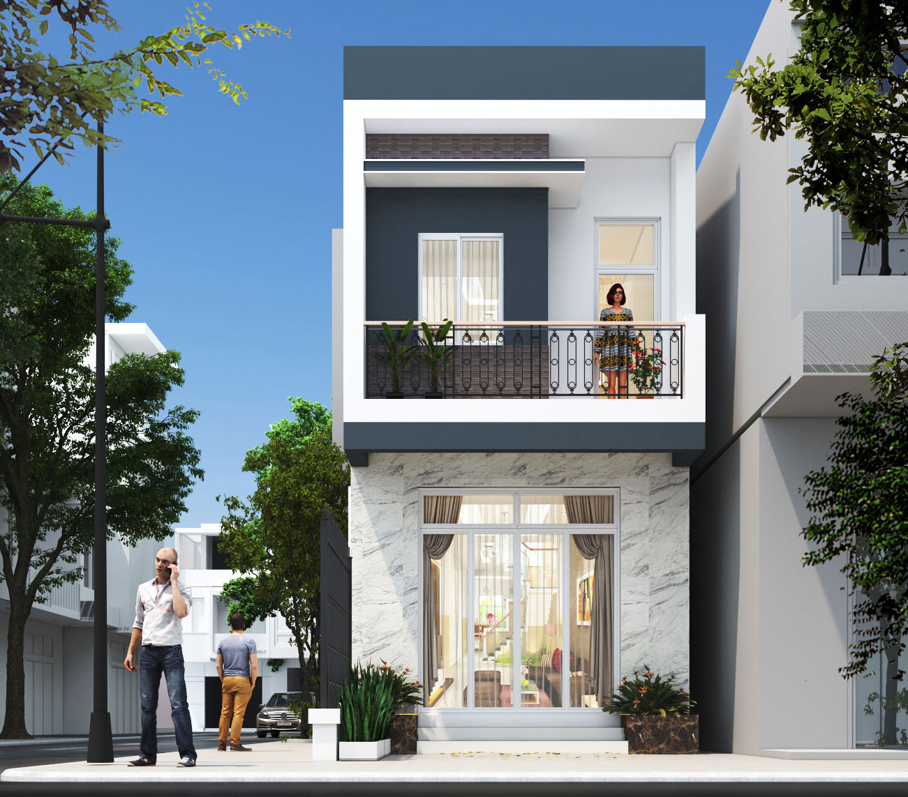 Mặt tiền nhà ống đẹp