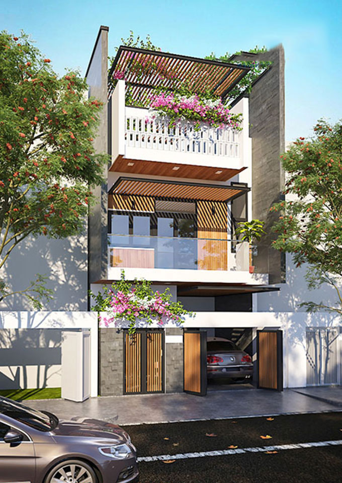 Mặt tiền nhà ống đẹp