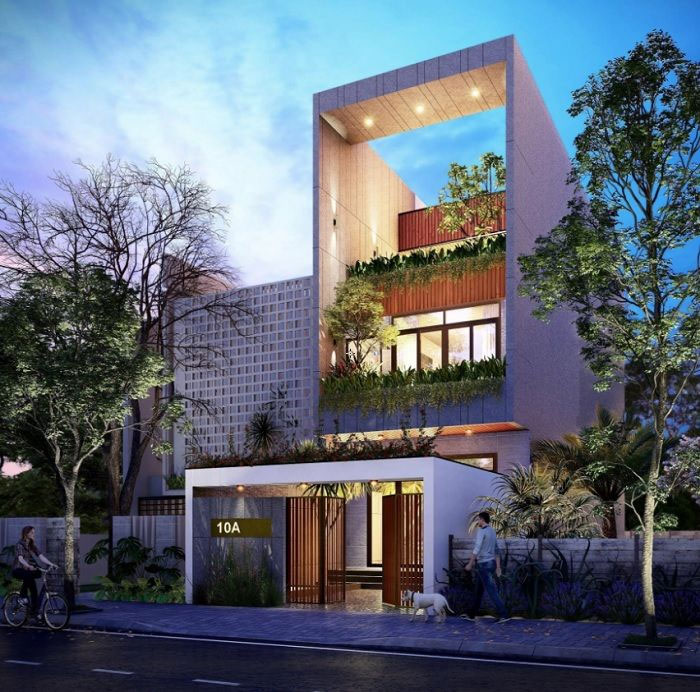 Mặt tiền nhà ống đẹp