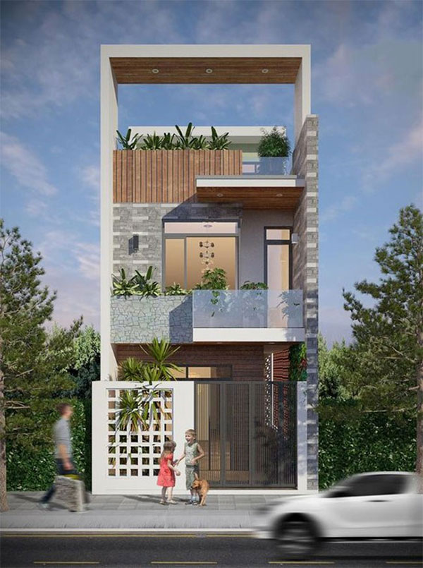 Mặt tiền nhà ống đẹp