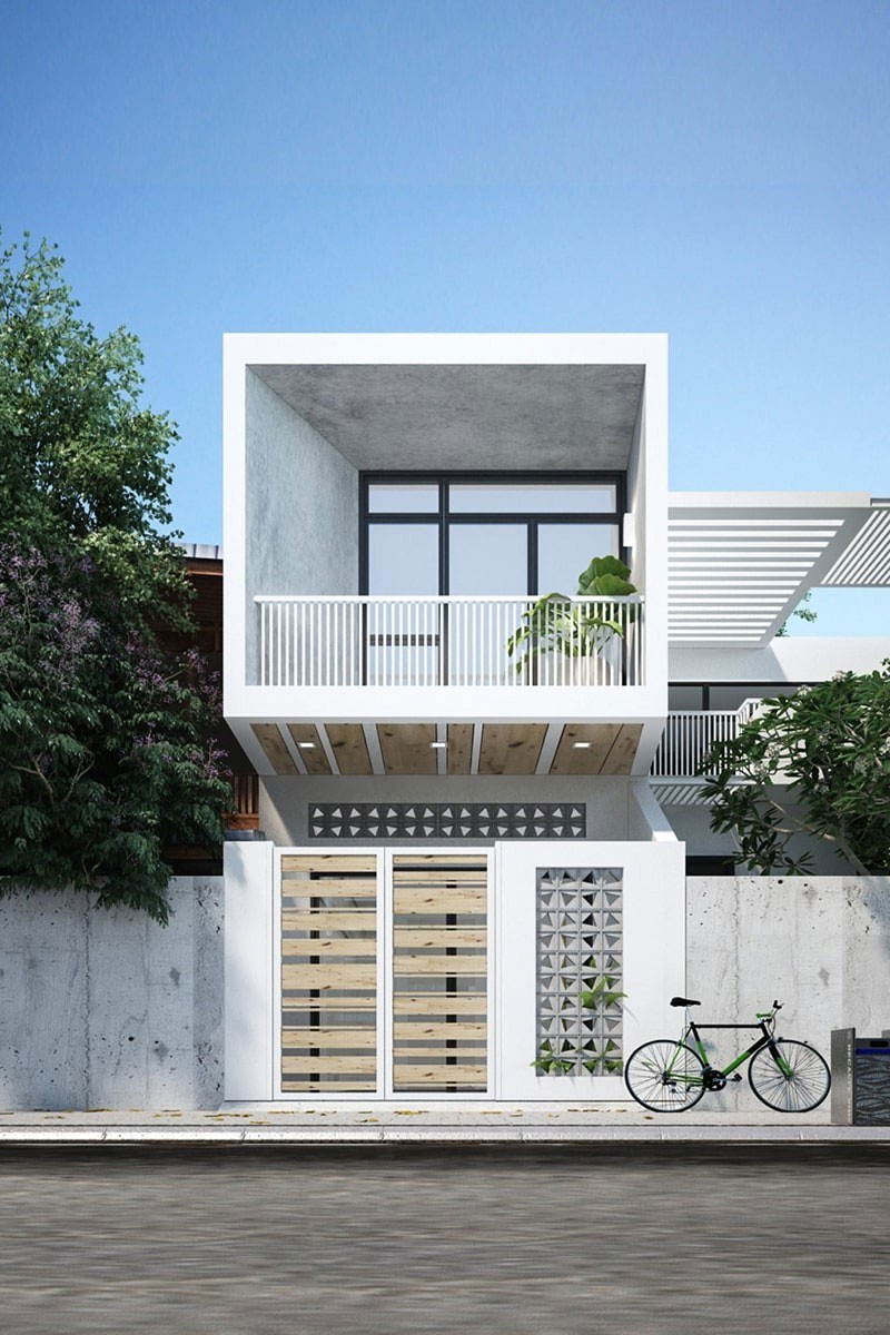 Mẫu nhà ống 2 tầng đẹp