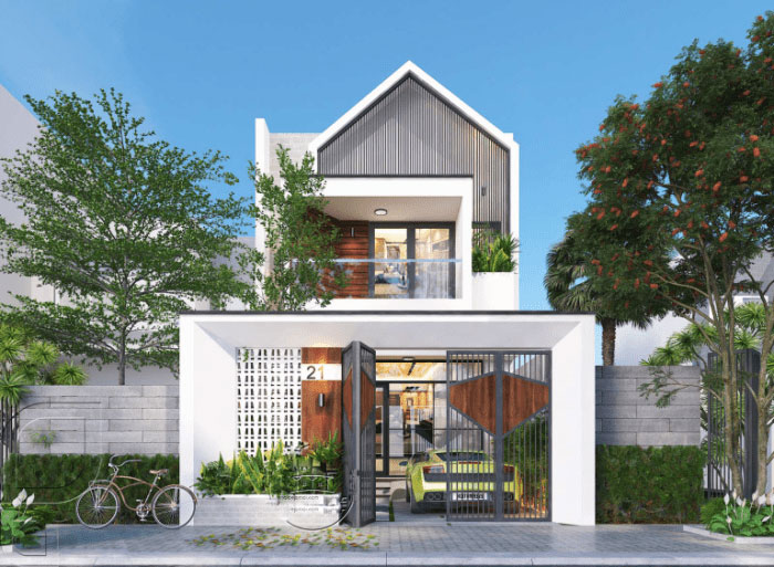 Mẫu nhà ống 2 tầng đẹp