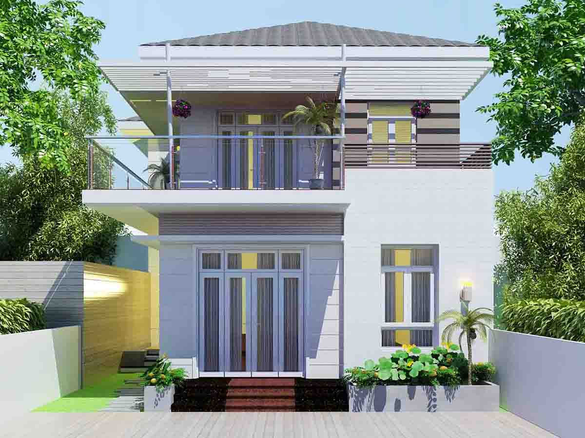 Mẫu nhà ống 2 tầng đẹp