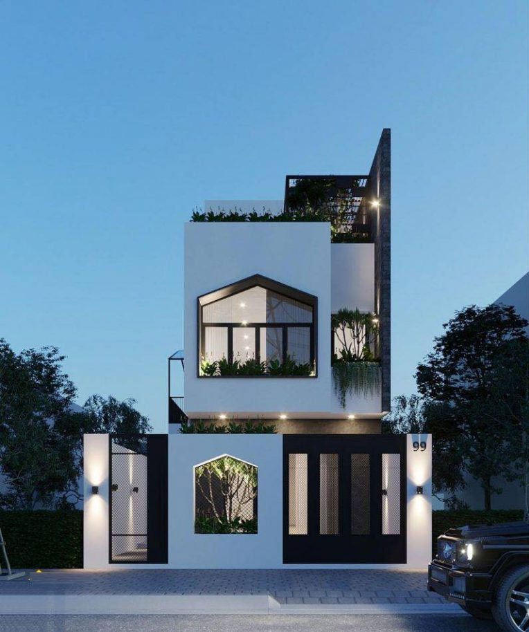 Mẫu nhà ống 2 tầng đẹp