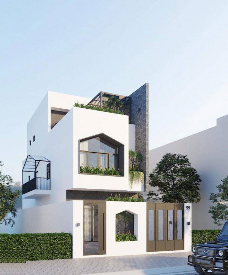 Mẫu nhà ống 2 tầng đẹp