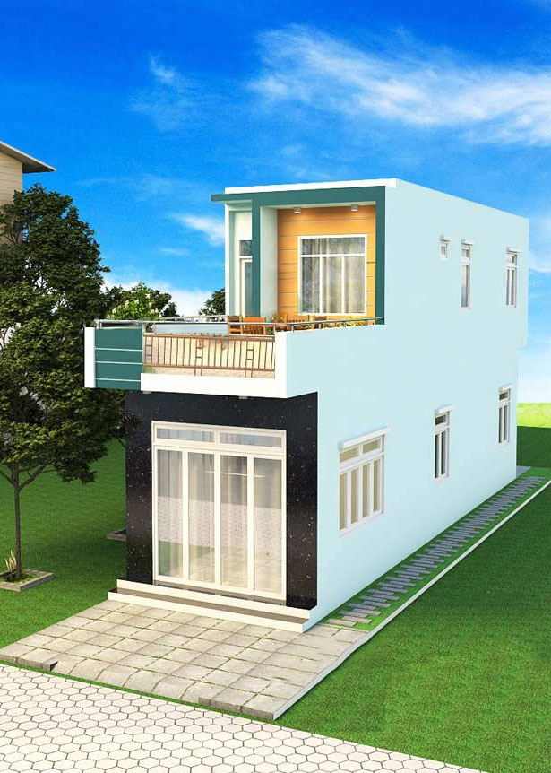 Mẫu nhà ống 2 tầng đẹp