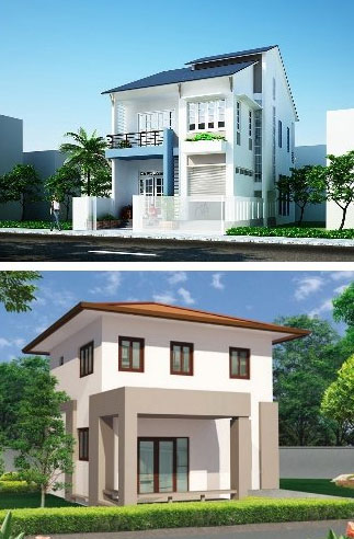 Mẫu nhà ống 2 tầng đẹp