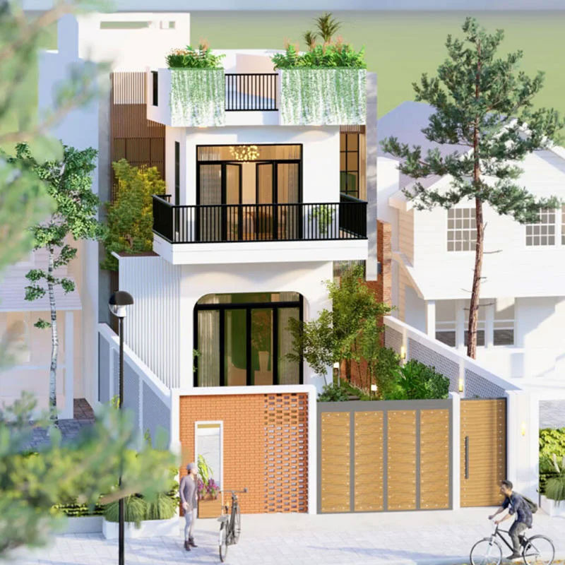 Mẫu nhà ống 2 tầng đẹp