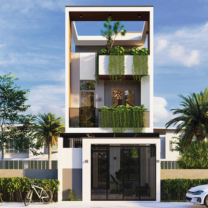 Mẫu nhà ống 2 tầng đẹp