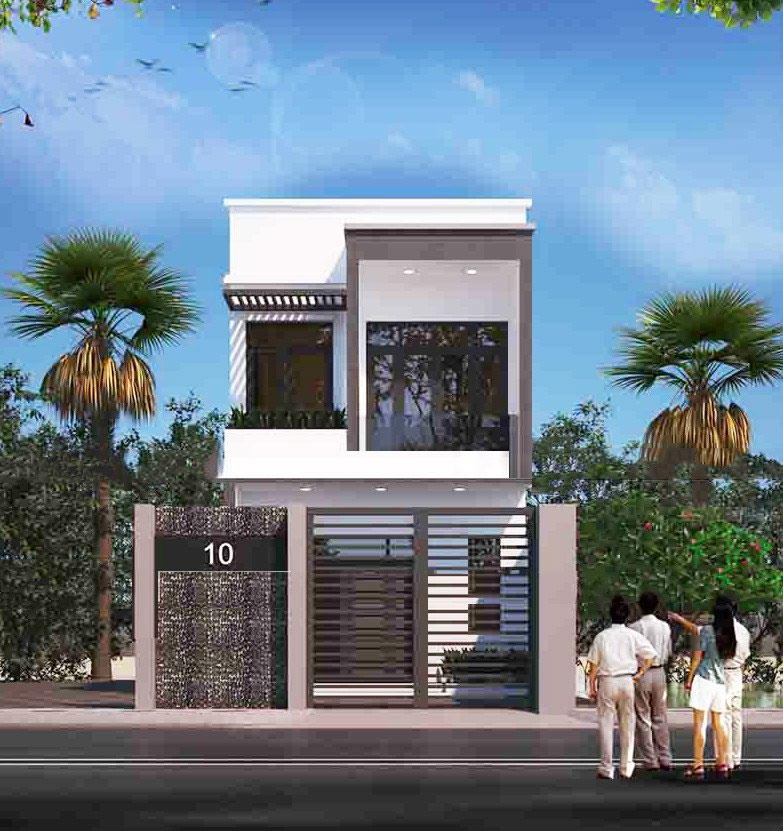 Mẫu nhà ống 2 tầng đẹp