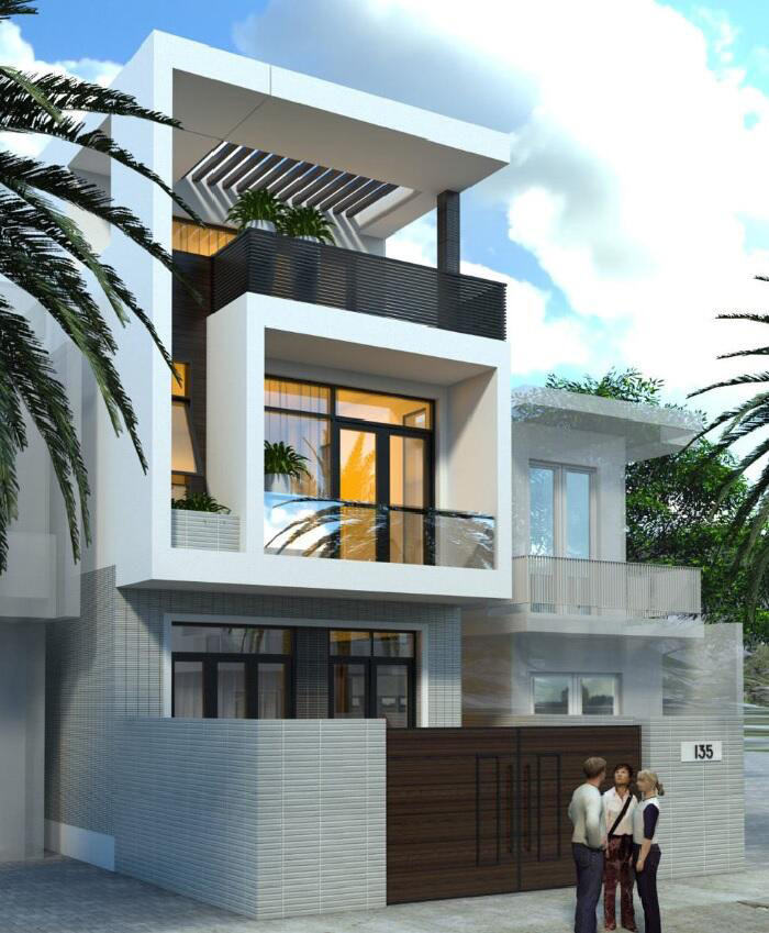 Mẫu nhà ống đẹp 3 tầng 5m đẹp 5