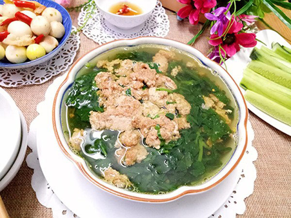 Canh cua rau đay Canh cua rau đay