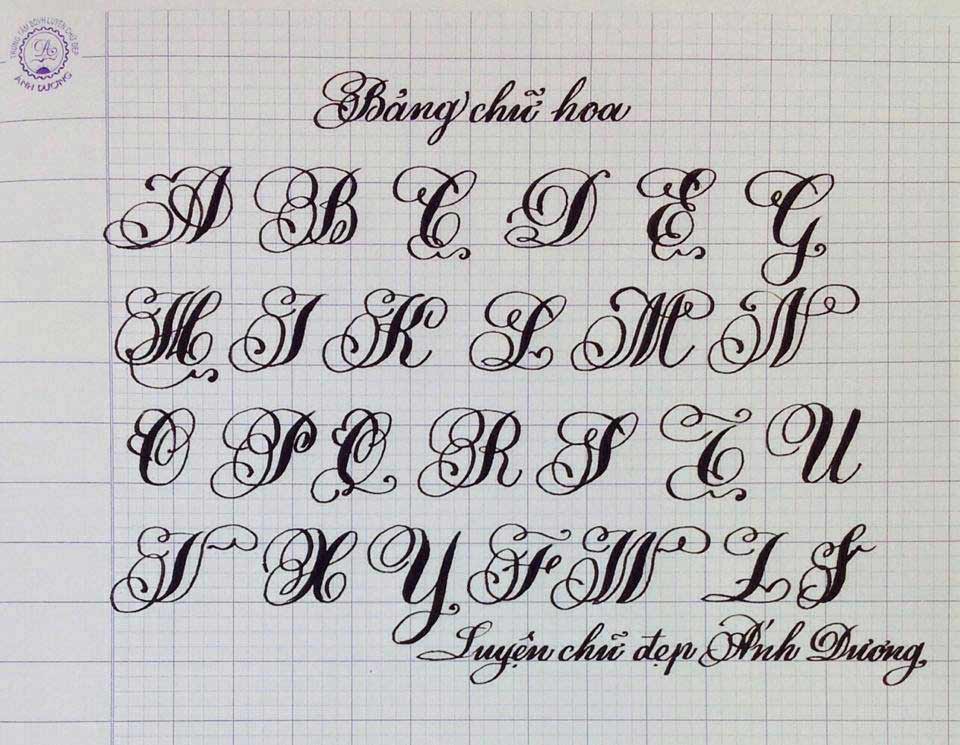 Mẫu chữ in hoa sáng tạo 9 Mẫu chữ in hoa sáng tạo 9