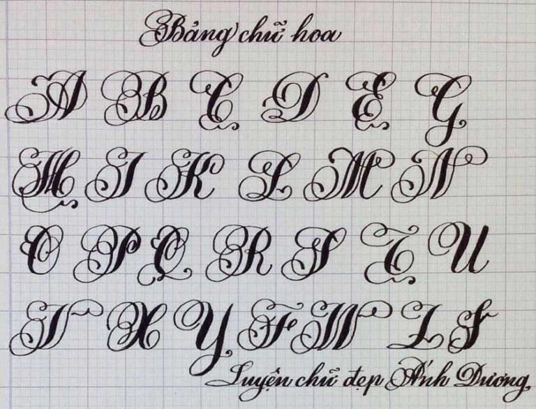 Mẫu chữ in hoa sáng tạo 1 Mẫu chữ in hoa sáng tạo 1