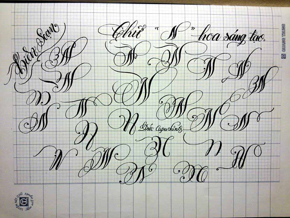 Chữ N sáng tạo Chữ N sáng tạo