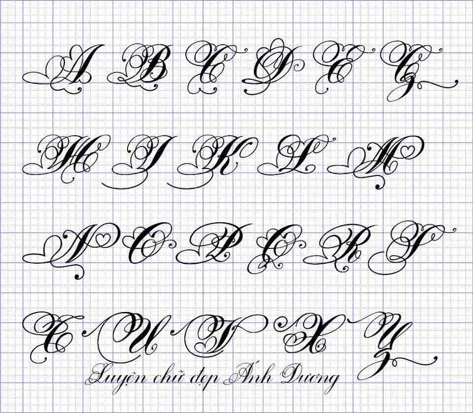 Mẫu chữ in hoa sáng tạo 2 Mẫu chữ in hoa sáng tạo 2