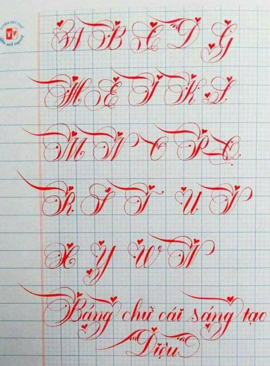 Mẫu chữ in hoa sáng tạo 3 Mẫu chữ in hoa sáng tạo 3