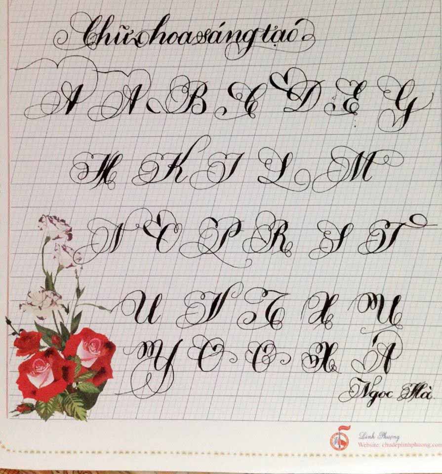 Mẫu chữ in hoa sáng tạo 4 Mẫu chữ in hoa sáng tạo 4