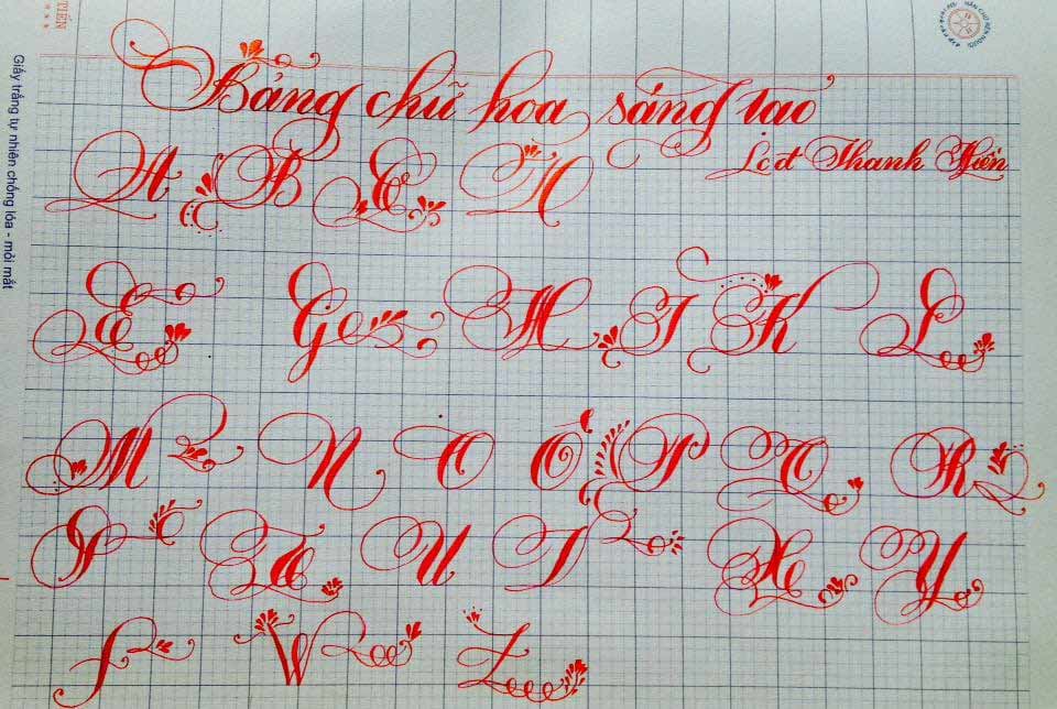 Mẫu chữ in hoa sáng tạo 5 Mẫu chữ in hoa sáng tạo 5