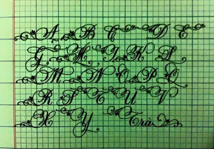 Mẫu chữ in hoa sáng tạo 6 Mẫu chữ in hoa sáng tạo 6