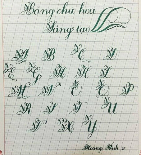 Mẫu chữ in hoa sáng tạo 7 Mẫu chữ in hoa sáng tạo 7