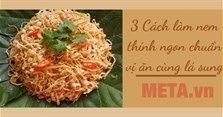 3 Cách làm nem thính ngon chuẩn vị ăn cùng lá sung