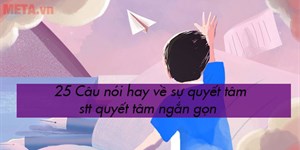 25 Câu nói hay về sự quyết tâm, stt quyết tâm ngắn gọn