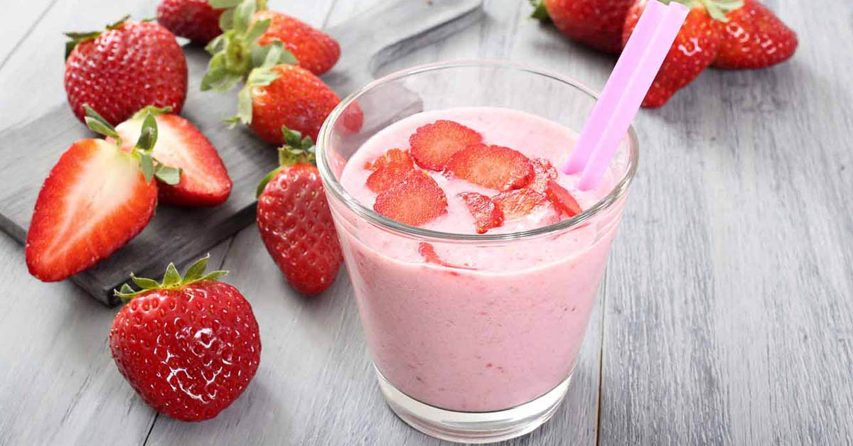 Sinh tố dâu tây sữa đặc Sinh tố dâu tây sữa đặc