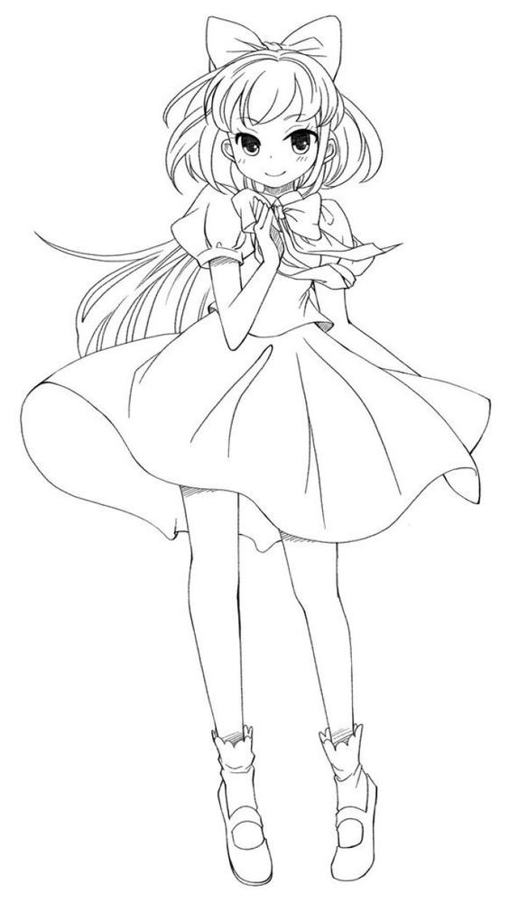 Tranh tô màu anime đẹp